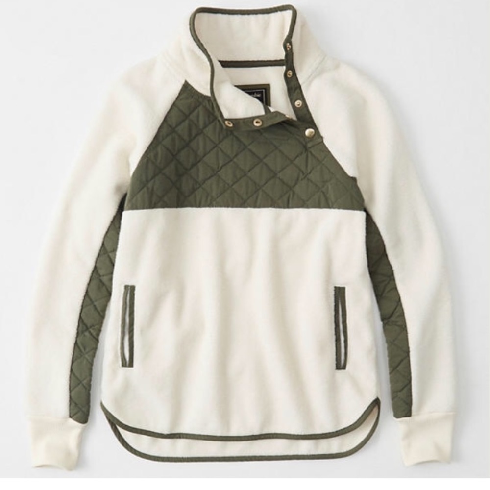 Abercrombie Asymmetrical Snap Up Fleece
